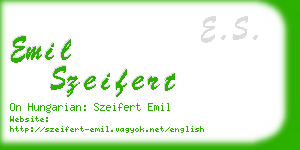 emil szeifert business card